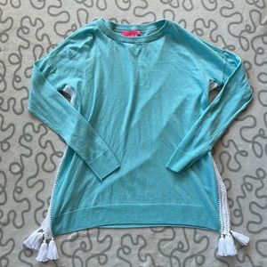 Lilly Pulitzer Damara Sweater Heathered Bayside Blue